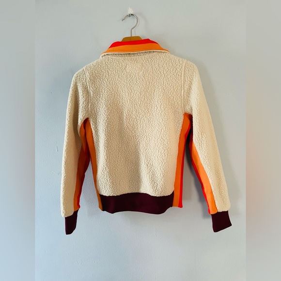 Aritzia Cream and Burgundy Teddy Jacket - Picture 5 of 6